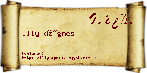 Illy Ágnes névjegykártya