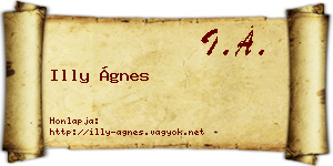 Illy Ágnes névjegykártya